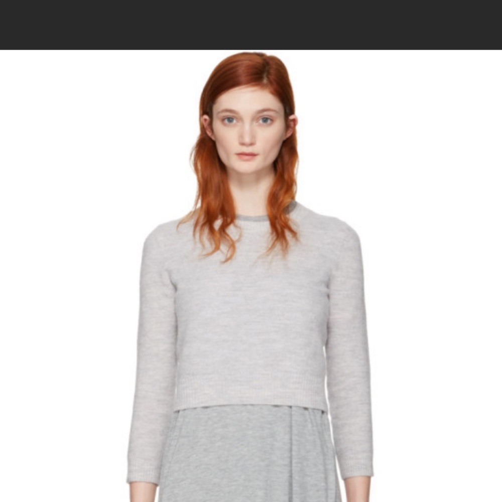Acne boiled wool cropped sweater